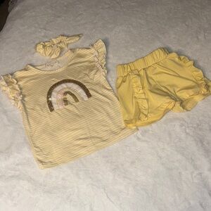 btween 4T Yellow and Gold Kids Matching Set